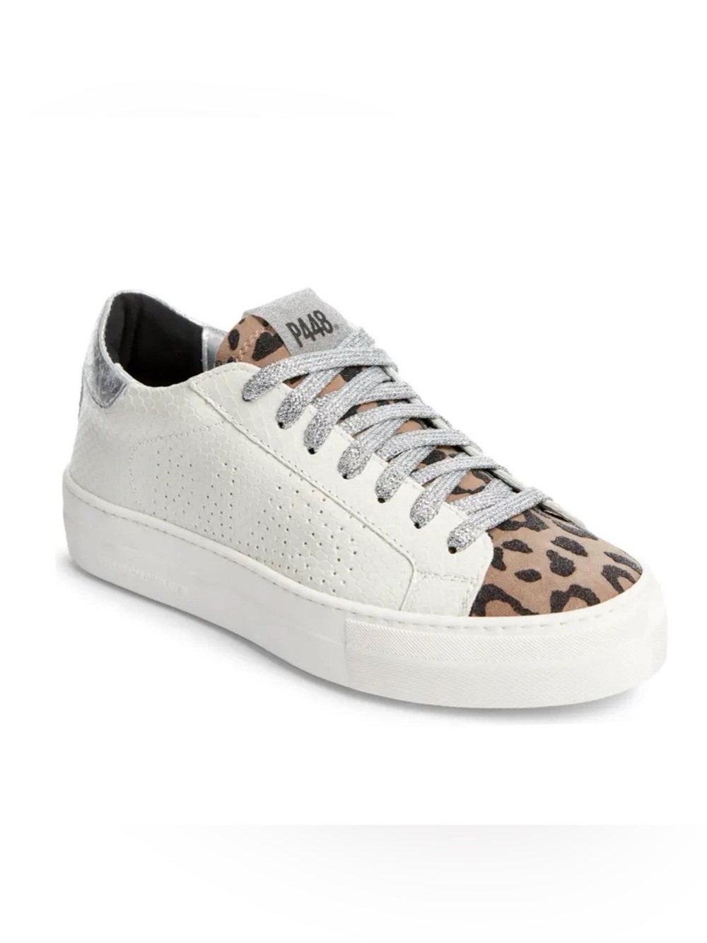 P448 John Silver Leopard Print Sneakers EU 37 US 6.5–7